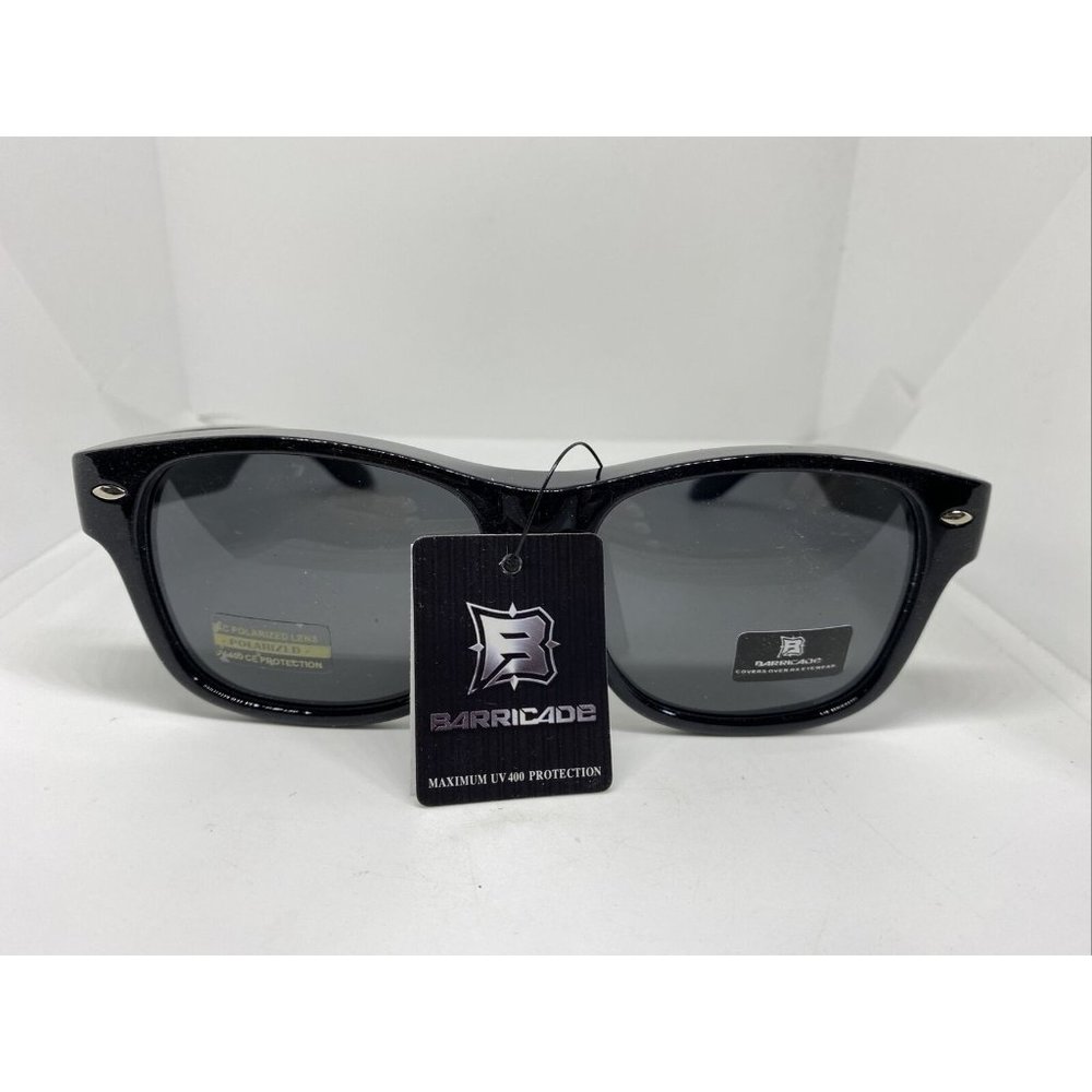 Barricade Cover Over Sunwear Polarized Lens Fits Over Most Glasses Gloss Black